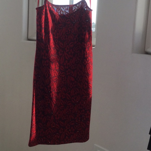 St John Knit sparkling Red Dress - Picture 9 of 14